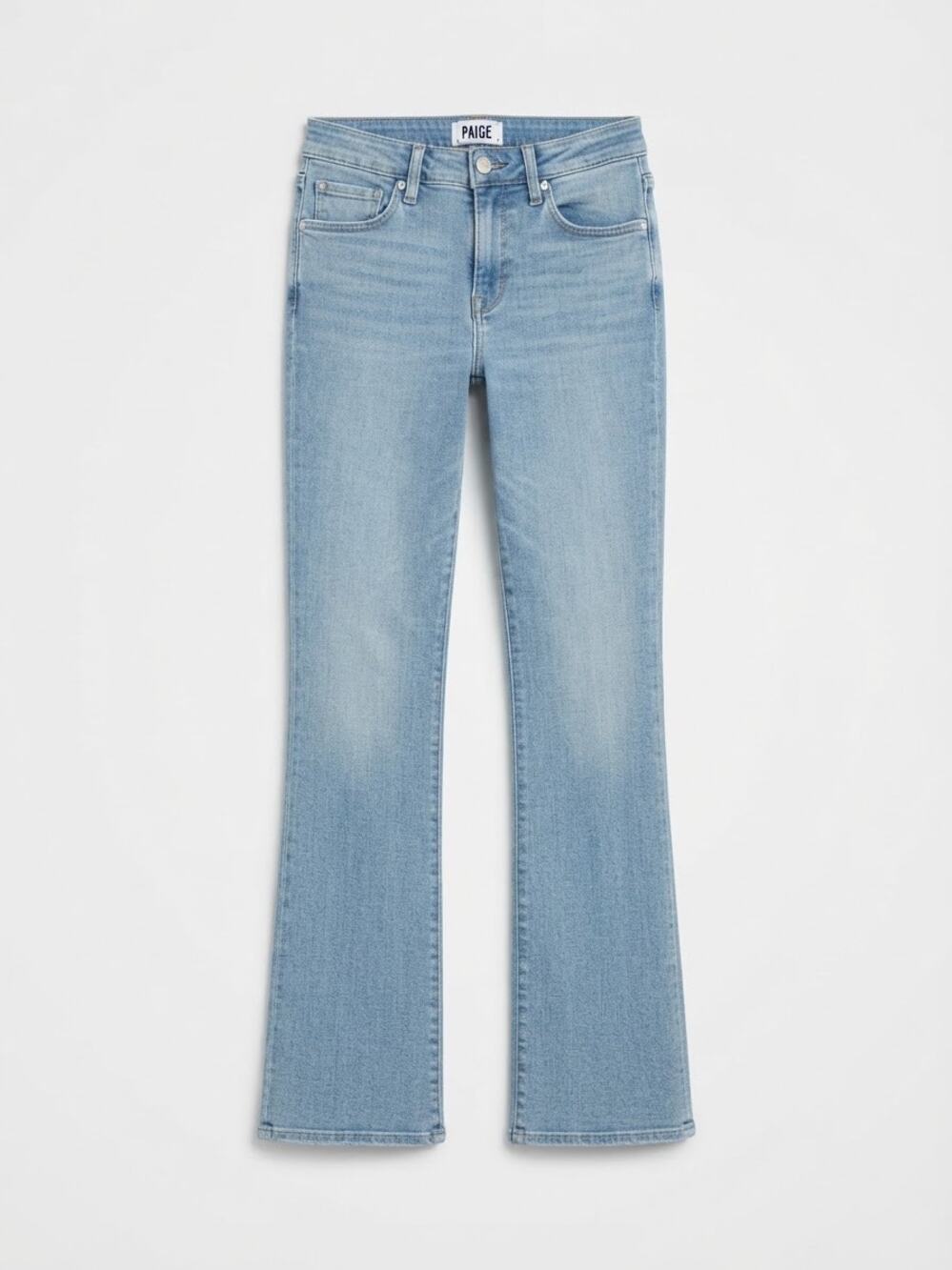 PAIGE Sloane Mid Rise Straight Leg Blue Denim Jeans Size 23 Casual Chic Daily